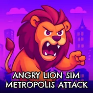 Angry Lion Sim Metropolis Attack - Weapon Craft game